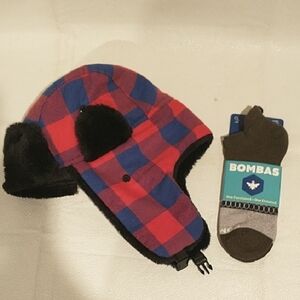 Bombas Socks Red and Blue Plaid Liberty University Winter Hat
